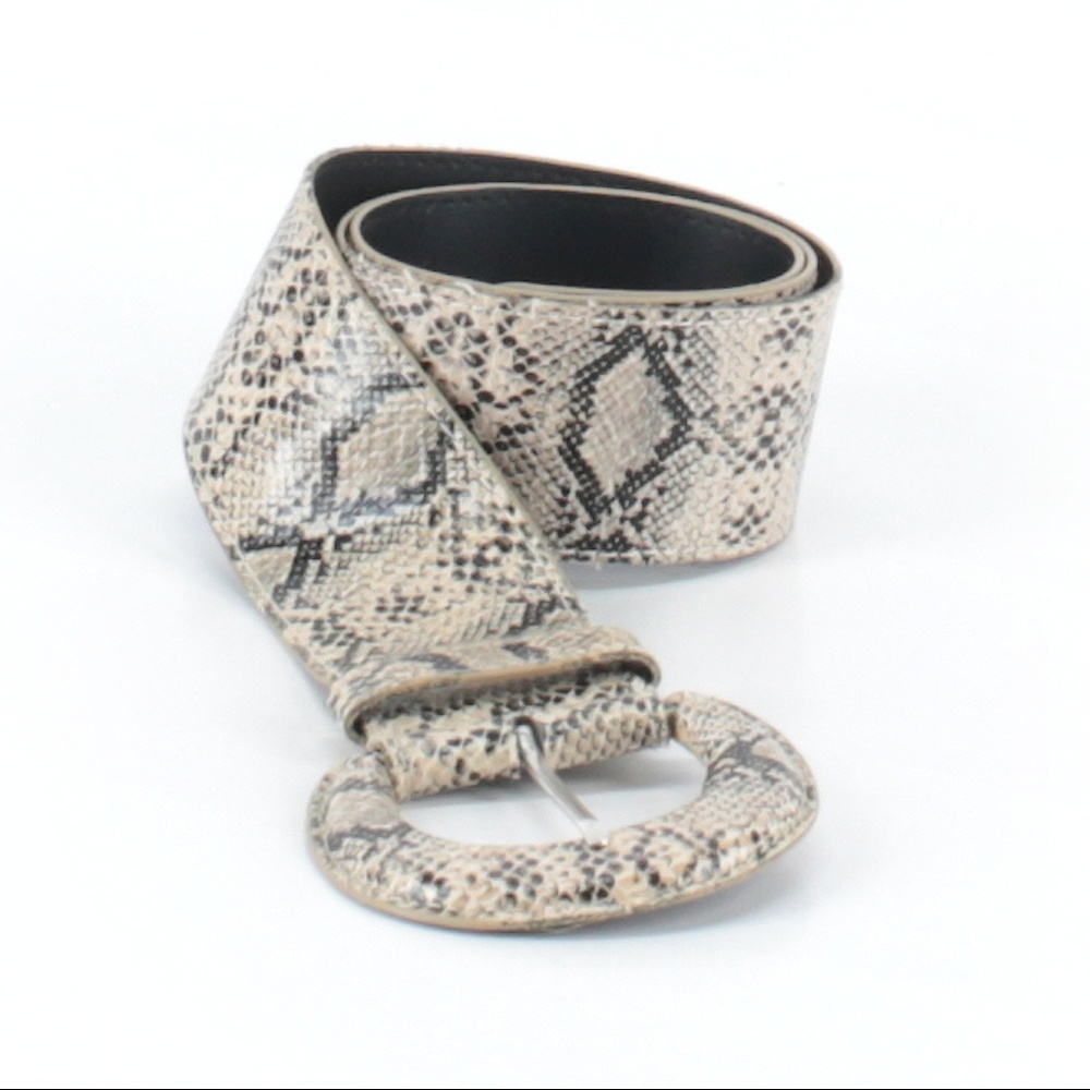 🔵Tan Snakeskin Print Belt Size 4 (Petite)
